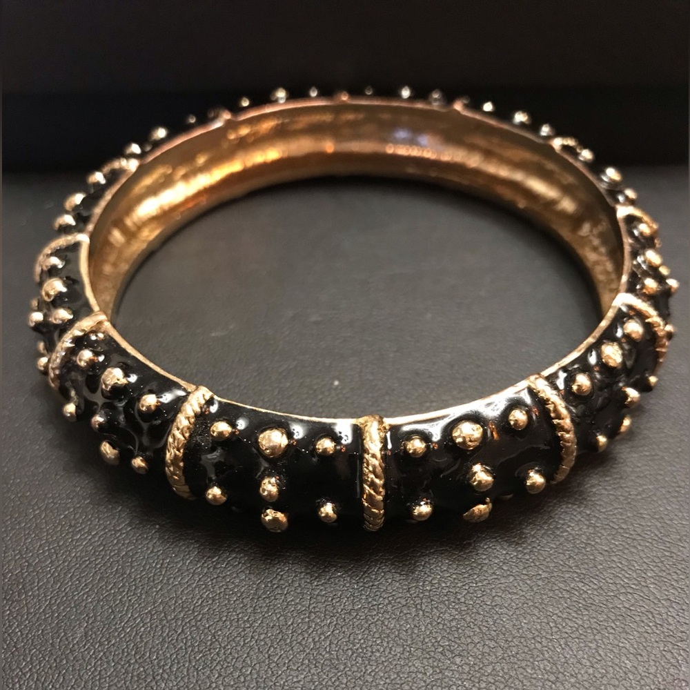 LILY PULITZER Bangle Bracelet black enamel